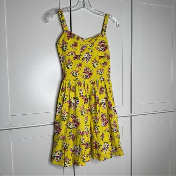Y2K 2010s Aeropostale Mini Dress Sweetheart Floral Fairy Cottagecore Boho Whimsy - Picture 5 of 16